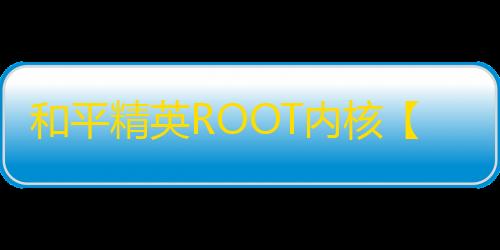 和平精英ROOT内核【一之濑千鹤】和平插件-外挂
